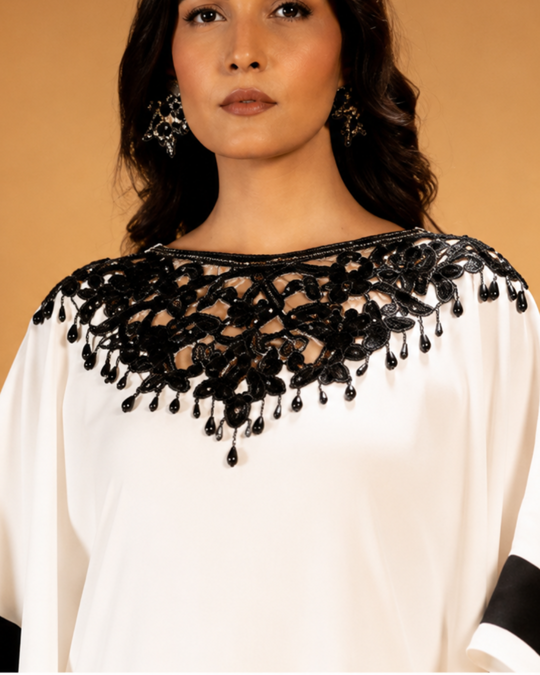 Midnight Ivory Kaftan