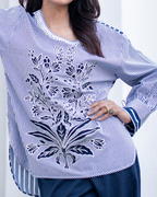 Coastal Calm Stripes cotton