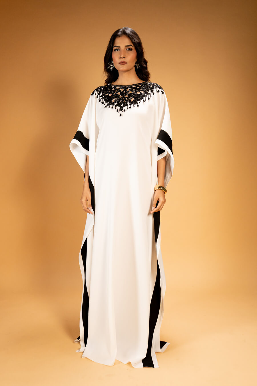 Midnight Ivory Kaftan