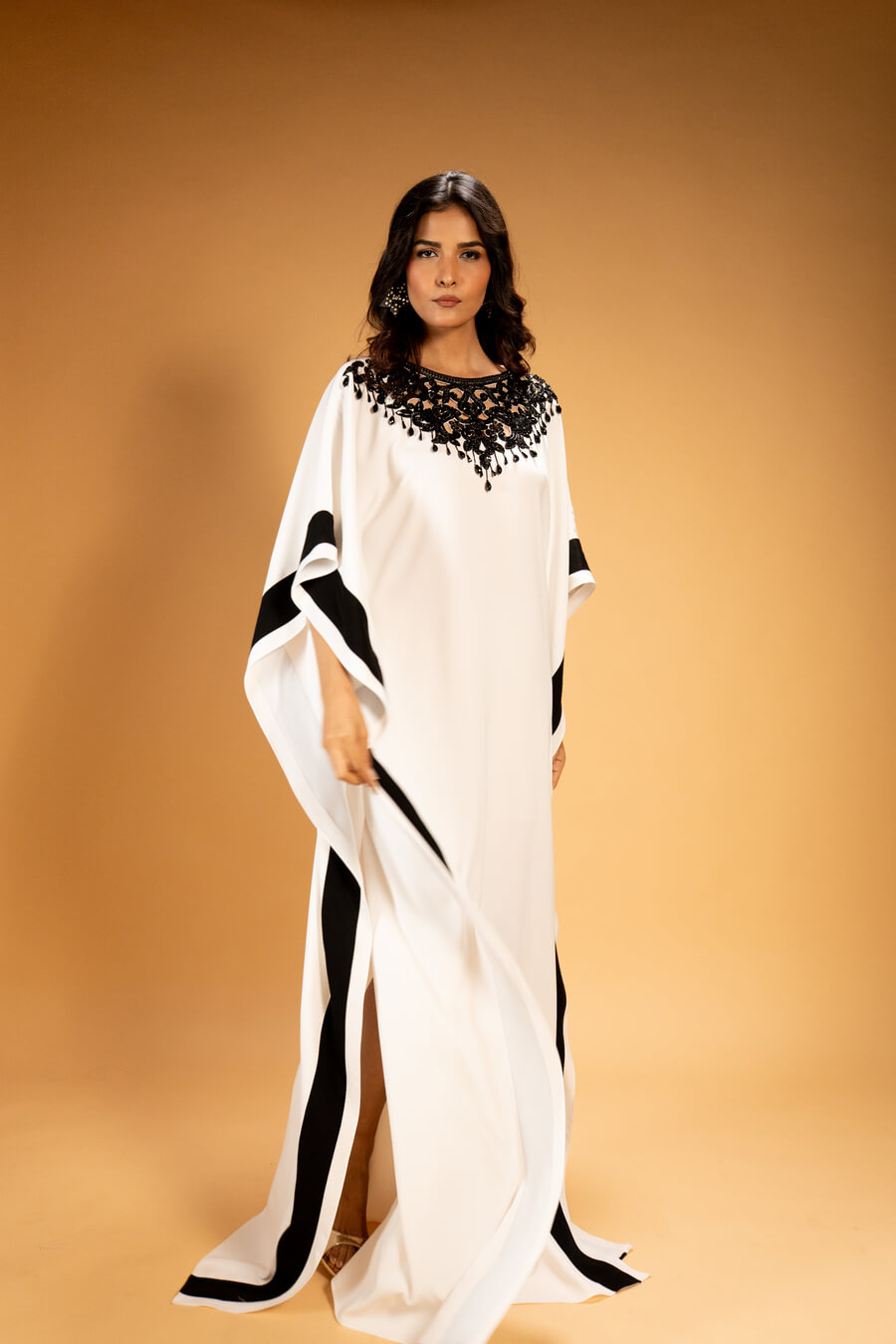 Midnight Ivory Kaftan