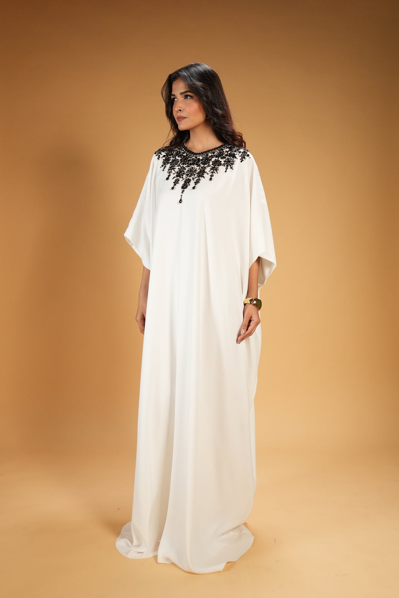 Ivory Noir Kaftan