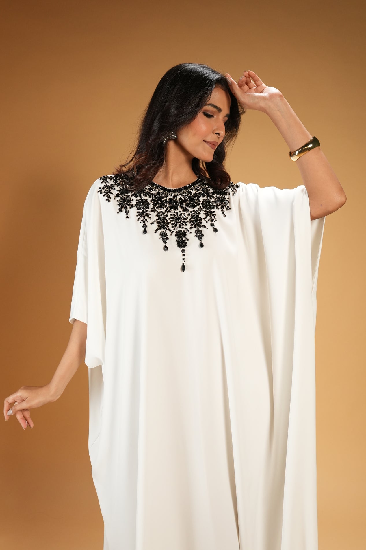 Ivory Noir Kaftan