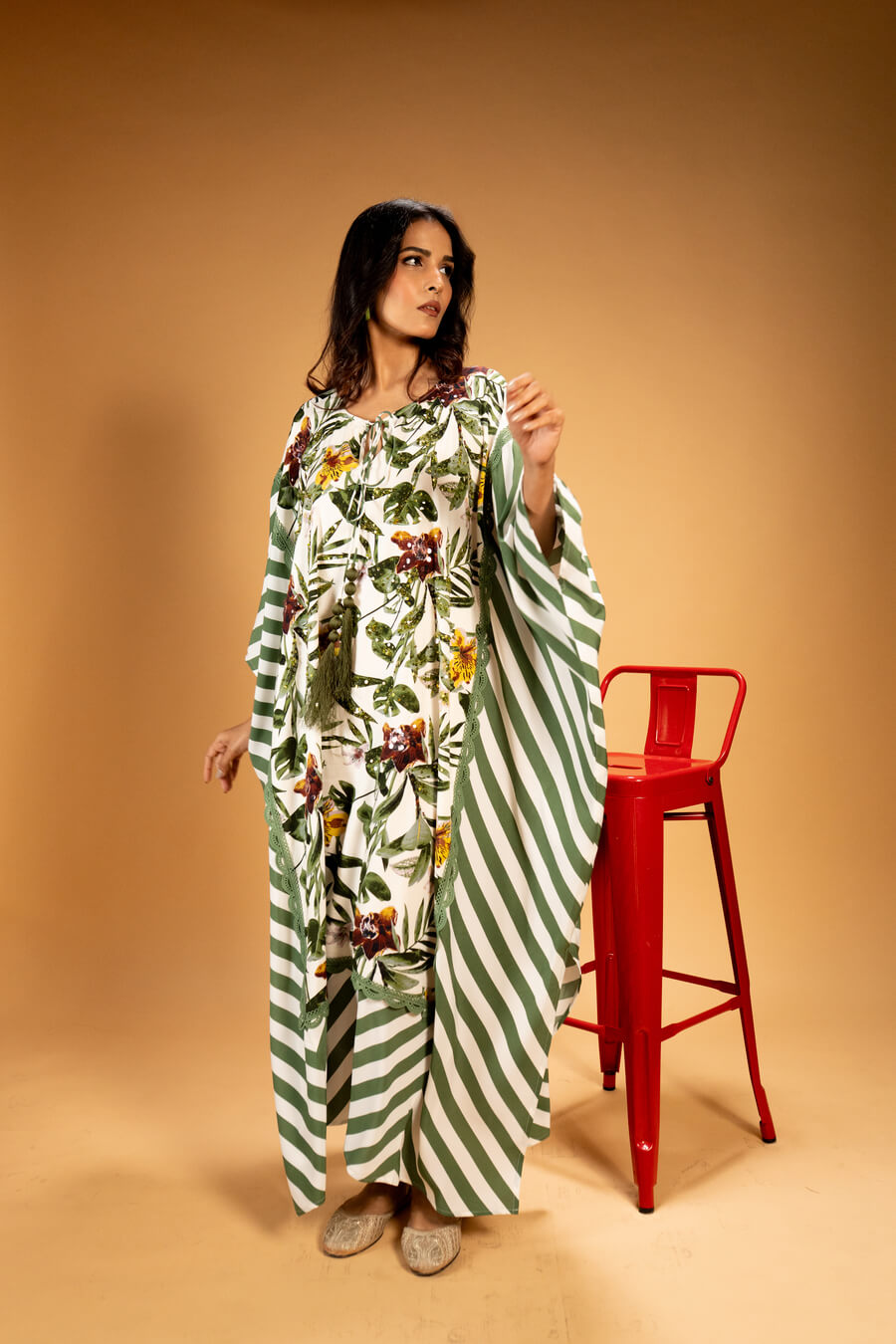 Fusion Stripe Kaftan