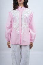Light pink Reverie Embroidered Co-ord Set