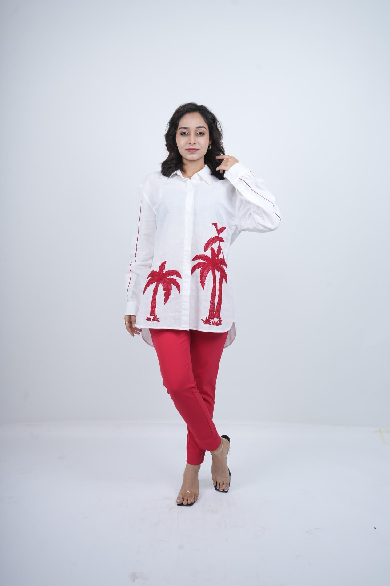 Tropical Muse Embroidered Co-ord Set