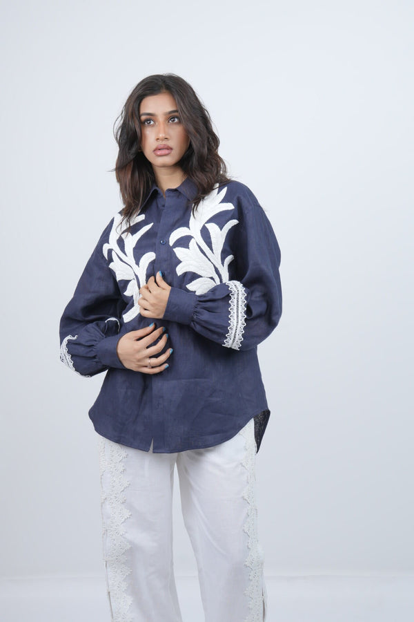 Midnight Flora Embroidered Co-ord Set