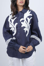 Midnight Flora Embroidered Co-ord Set