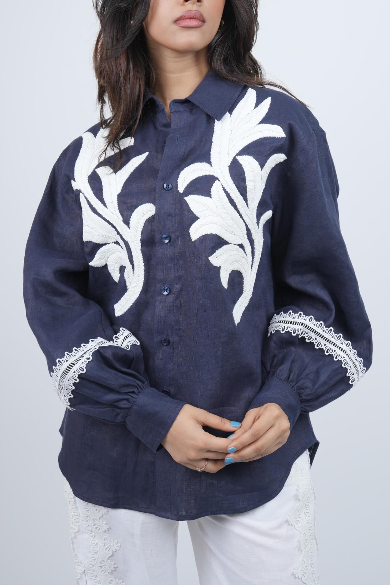 Midnight Flora Embroidered Co-ord Set