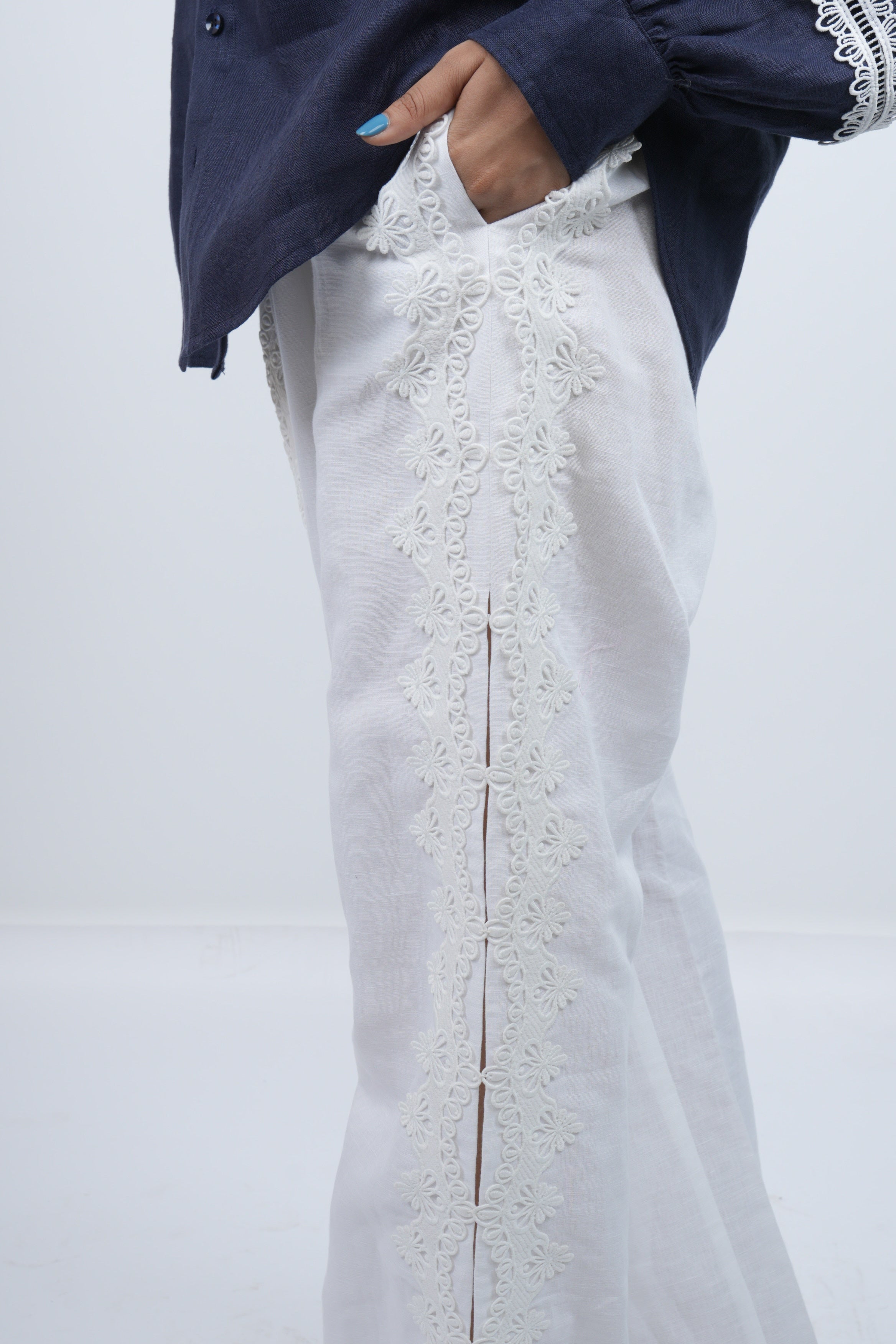 Midnight Flora Embroidered Co-ord Set