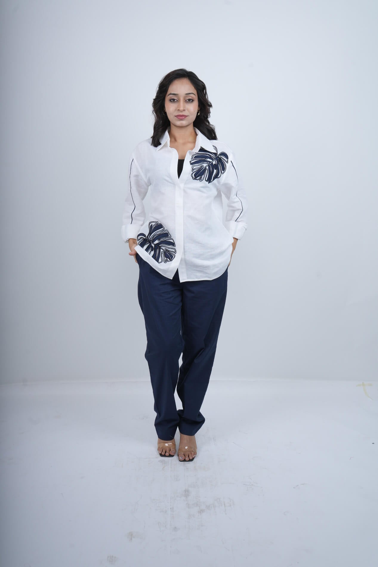 Palm Noir Embroidered Co-ord Set