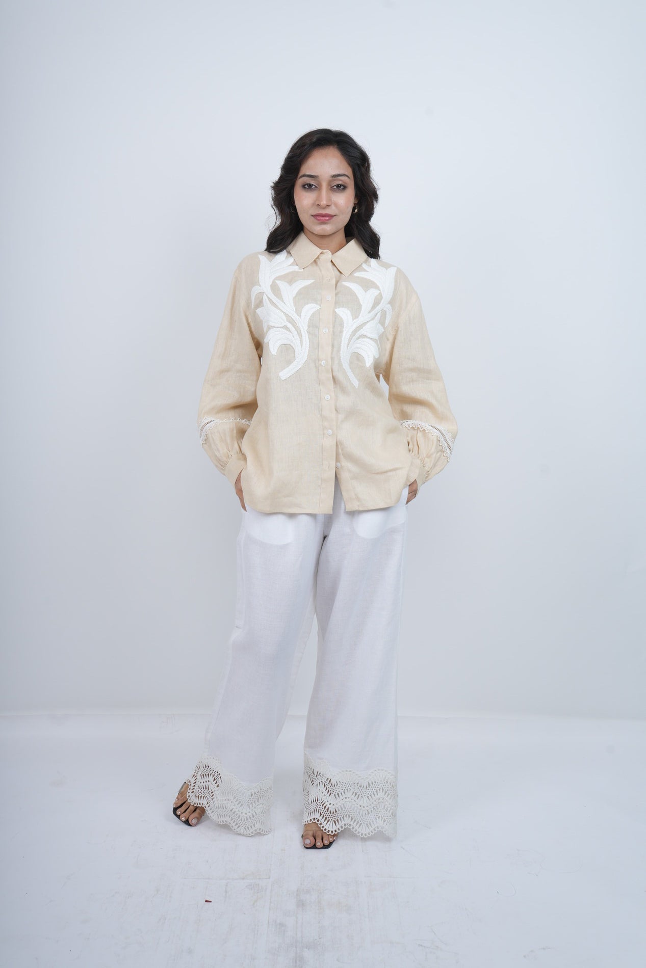Rafya Embroidered Breeze Linen Shirt