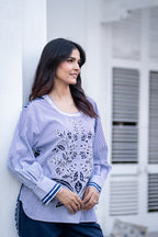 Coastal Calm Stripes cotton