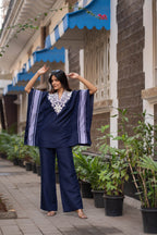 Sundown in Navy Kaftan Co-ord.