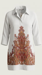 Paisley Breeze Linen Dress