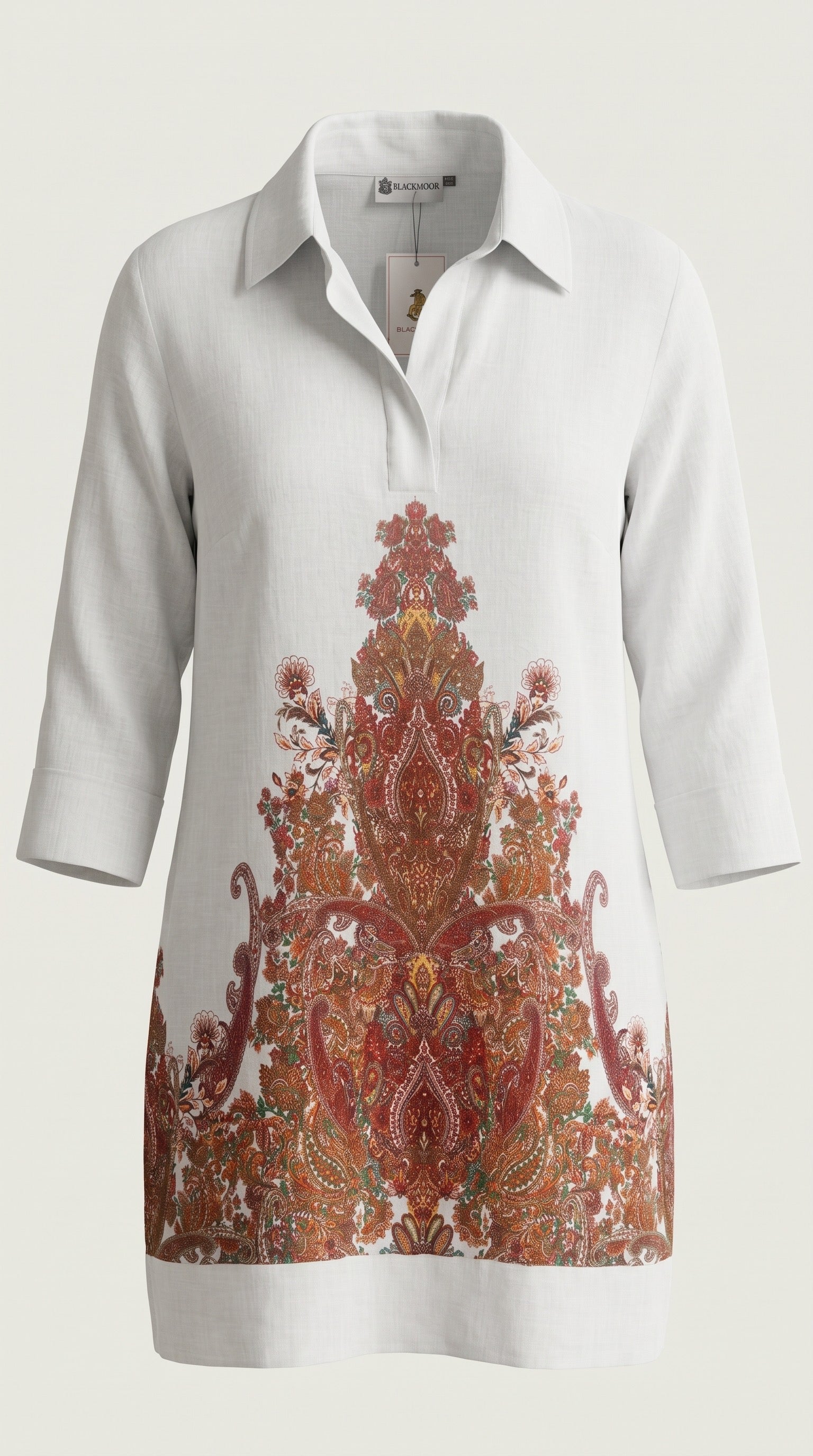 Paisley Breeze Linen Dress